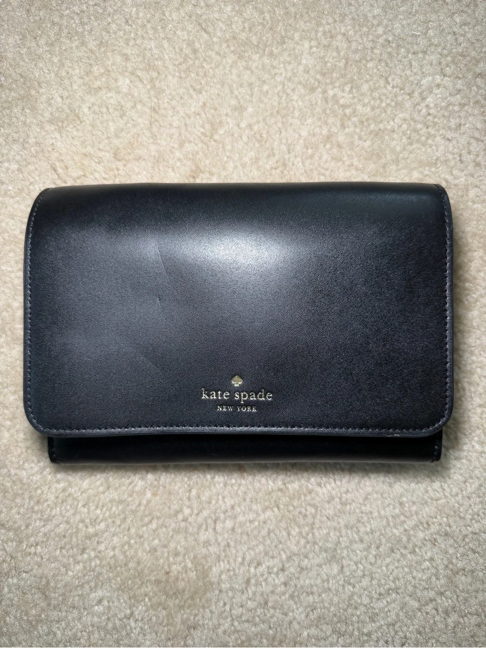 Kate Spade New York Kerri Wallet Crossbody Convertible Purse Black Leather Bag